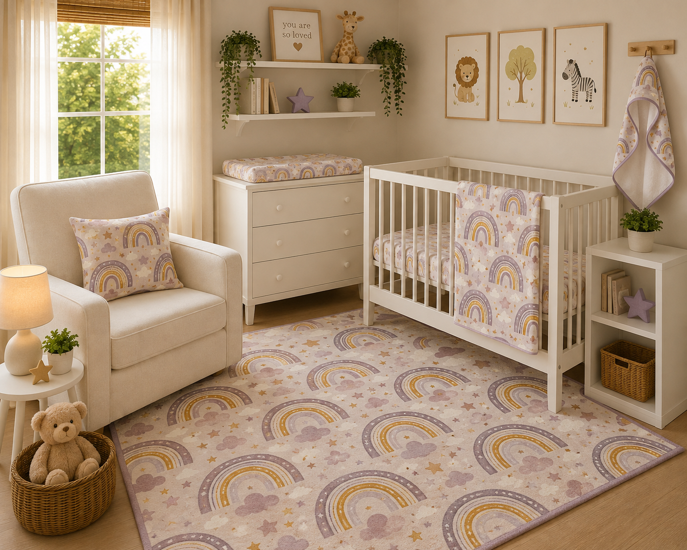 Amethyst Rainbows Nursery Set