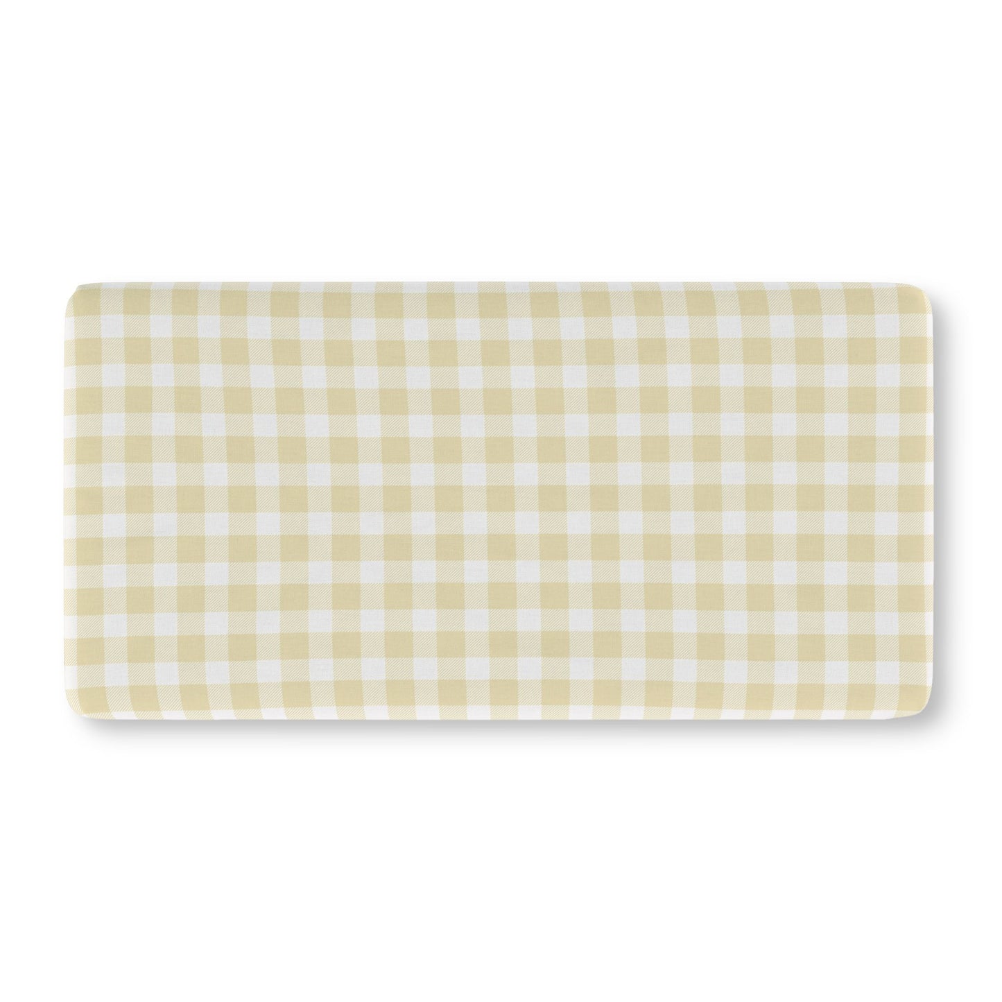 Butter Gingham Crib Sheet