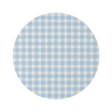 Baby Blue Gingham Nursery Round Rug
