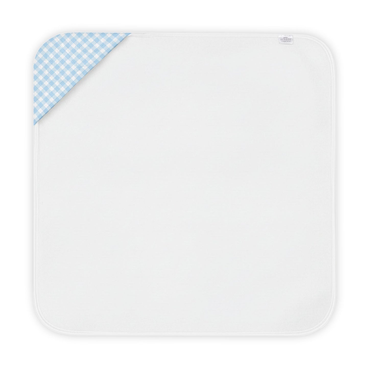 Baby Blue Gingham Hooded Baby Towel