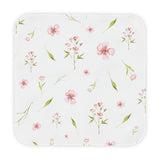 Blush Blossom hooded baby towel wrapped around a baby