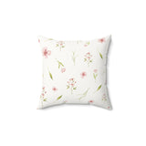 Blush Blossom decorative nursery pillow on a glider chair