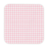Blush Gingham hooded baby towel wrapped around a baby