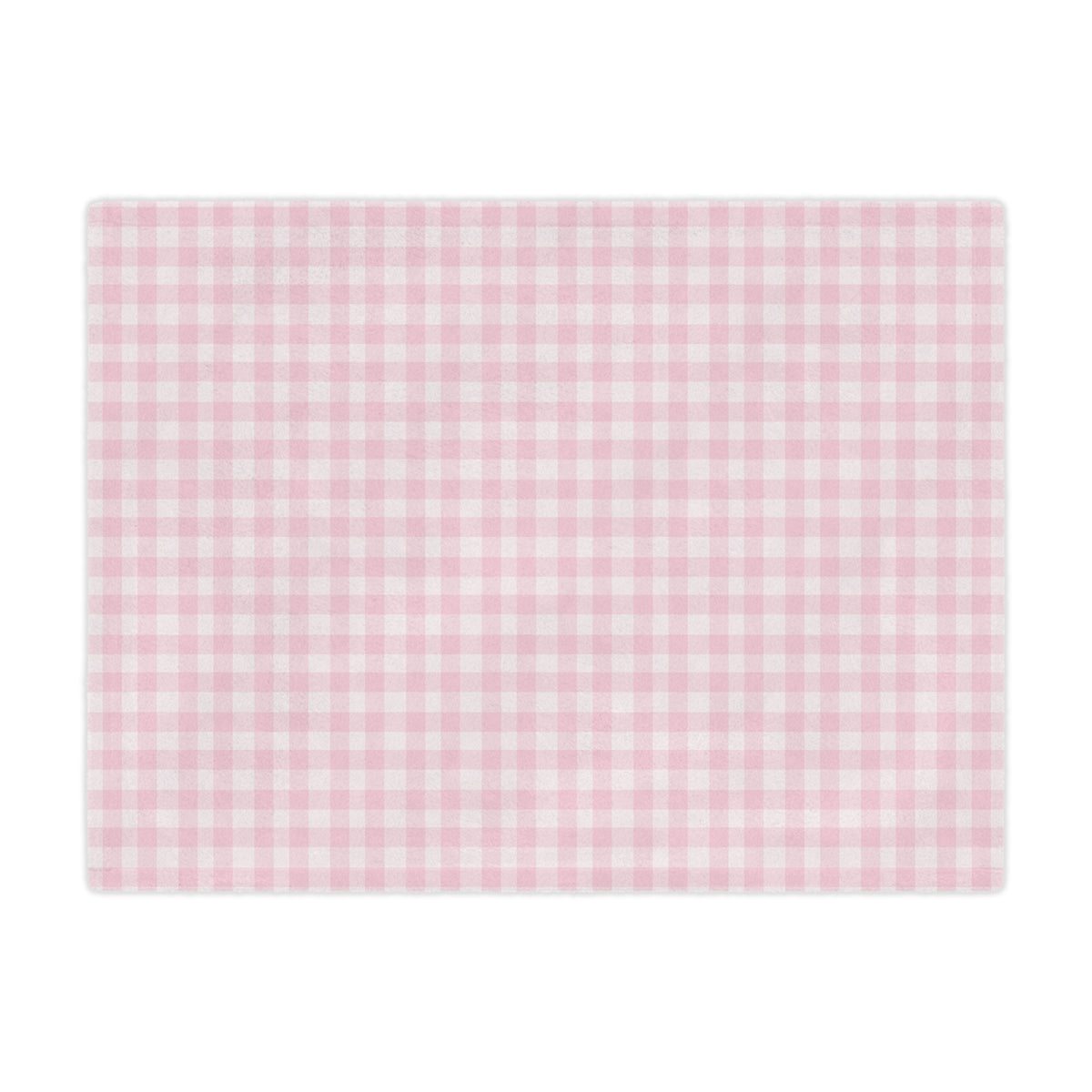 Soft minky blanket with the Blush Gingham check