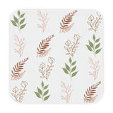 Boho Botanical hooded baby towel wrapped around a baby