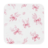 Crimson Bow hooded baby towel wrapped around a baby
