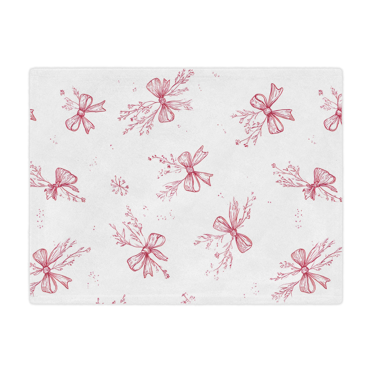 Soft minky blanket with the Crimson Bow toile print