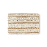 Desert Stripe fitted crib sheet on a nursery crib mattress