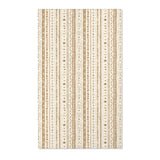 Striped nursery area rug in camel and tan on cream