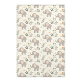 Little Elephants nursery area rug in a baby room