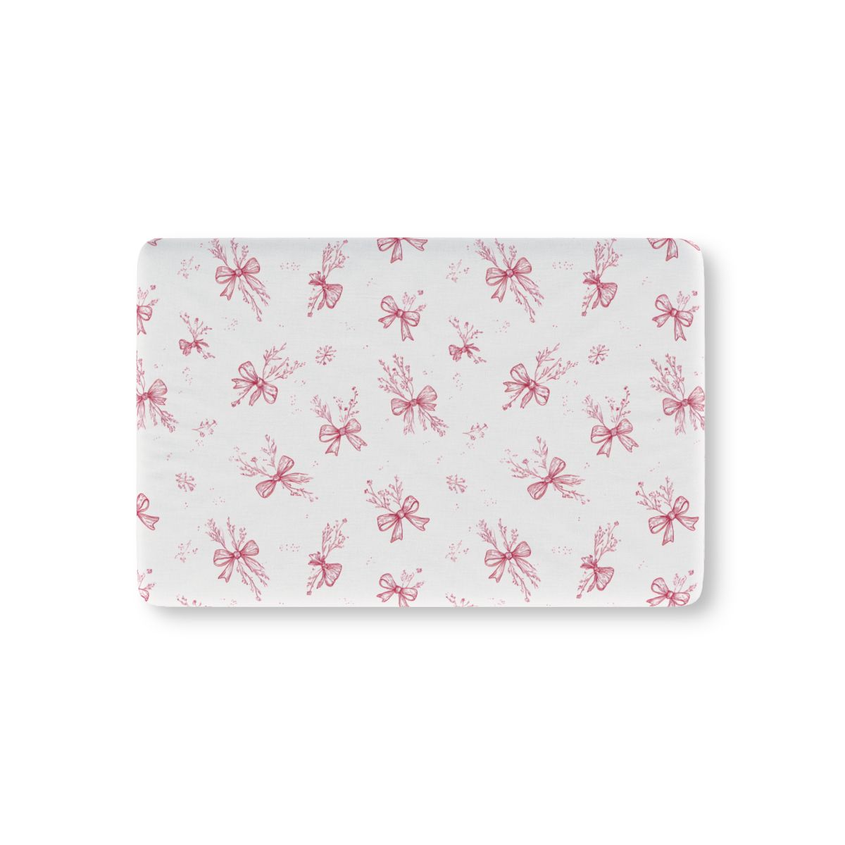 Crimson Bow Crib Sheet