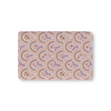 Petal Arches fitted crib sheet on a nursery crib mattress