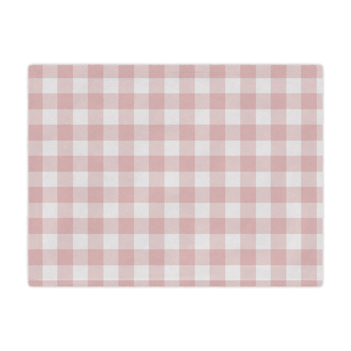 Soft minky blanket with the Rose Gingham check
