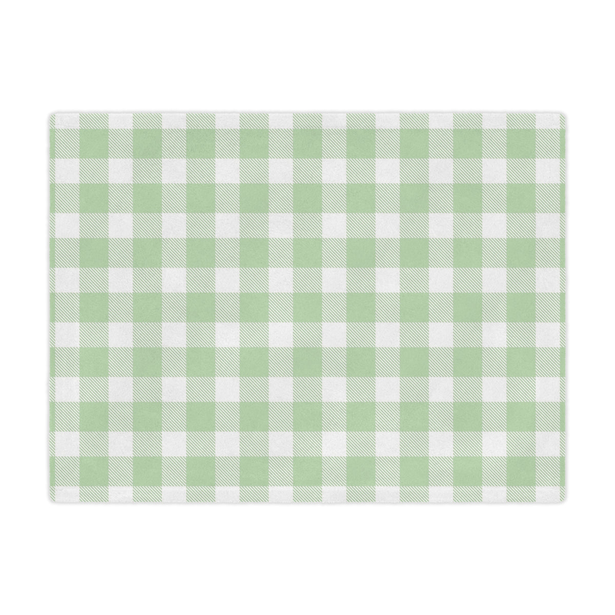 Soft minky blanket with the Sage Gingham check