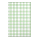 Sage Gingham nursery area rug in a gender neutral baby room