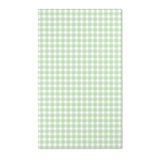 Sage green and white gingham check nursery area rug