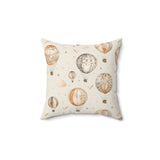 Wandering Balloons decorative nursery pillow on a glider chair
