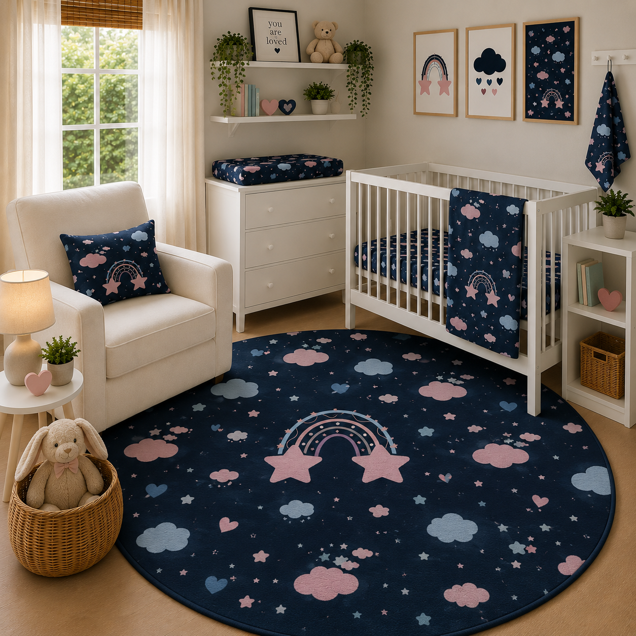 Midnight Rainbow Nursery Set