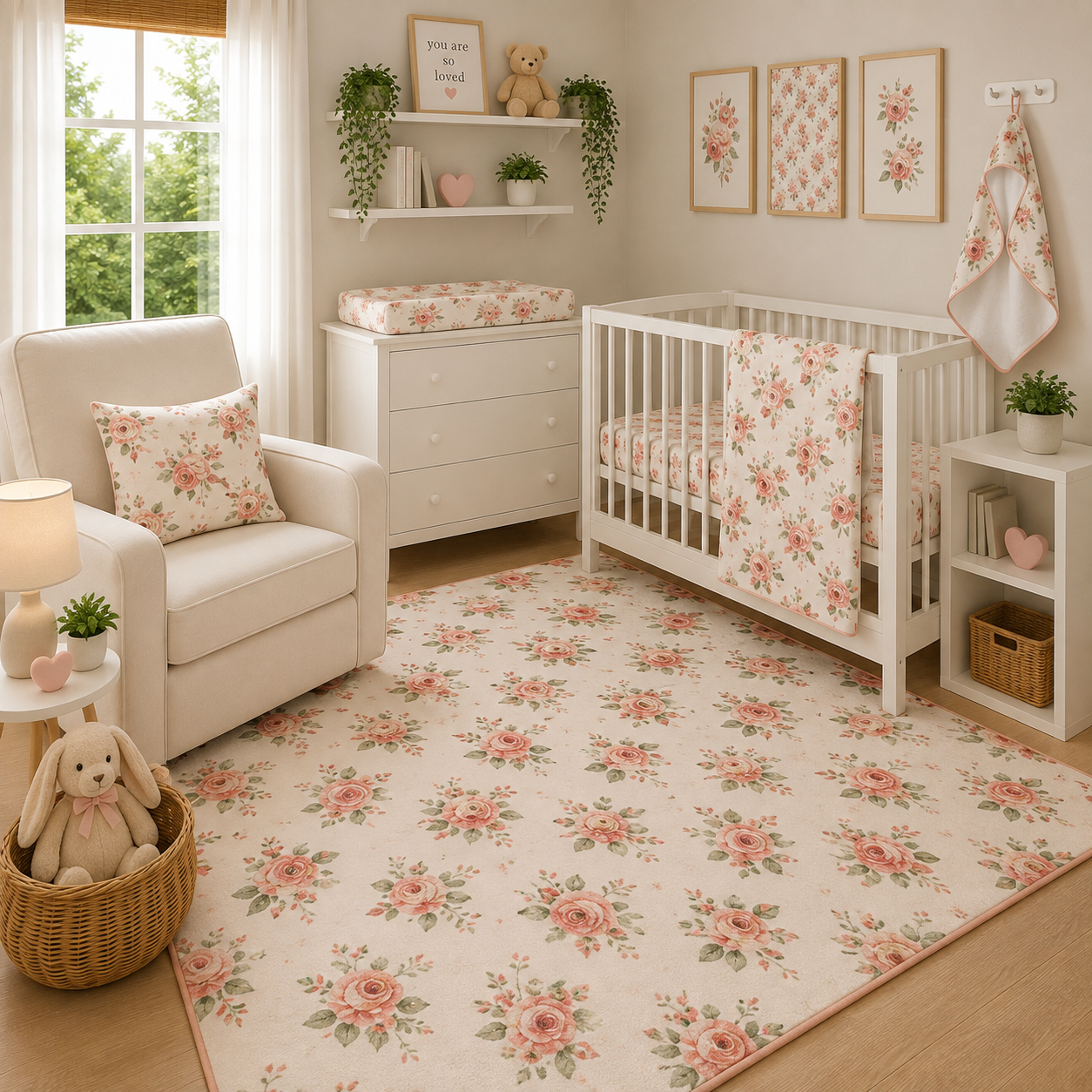 Rose Bouquet Nursery Set