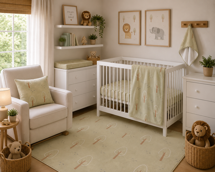 Scandi Forest nursery set, minimal modern nursery decor