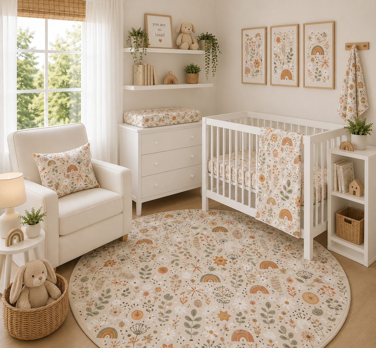Wildflower Rainbow Nursery Set