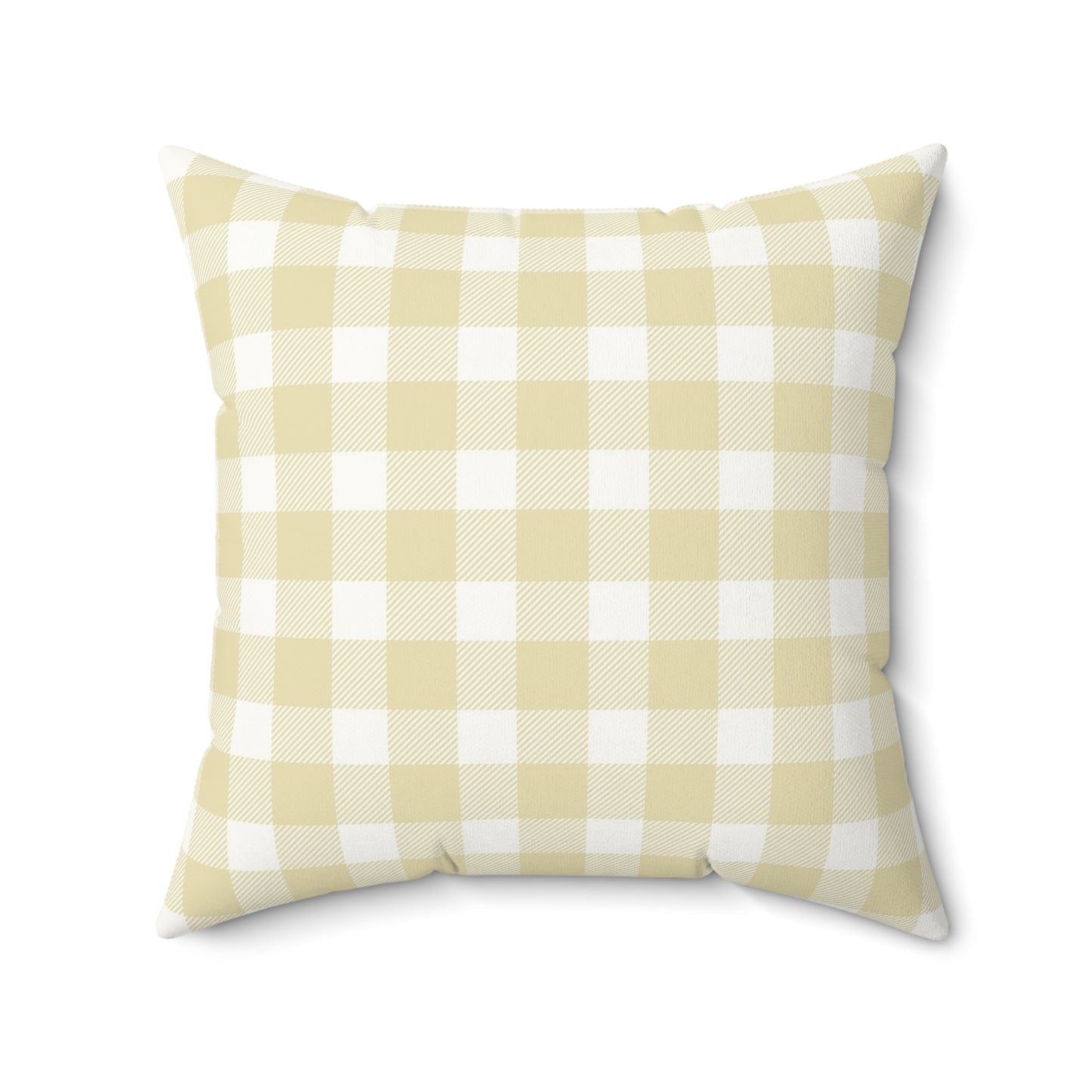 Butter Gingham Nursery Pillow
