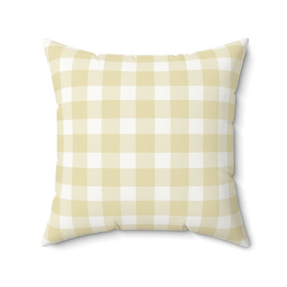 Butter Gingham Nursery Pillow