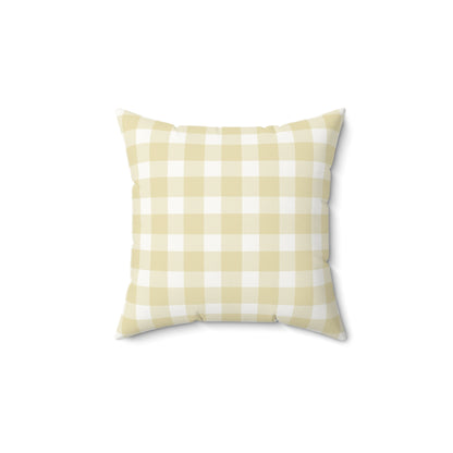 Butter Gingham Nursery Pillow