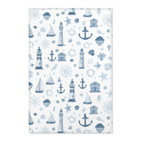 Nautical nursery area rug in a baby boy bedroom