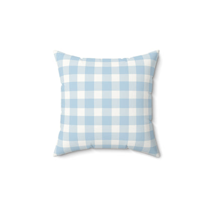 Baby Blue Gingham Nursery Pillow