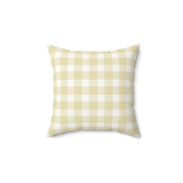 Butter Gingham Nursery Pillow