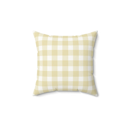 Butter Gingham Nursery Pillow