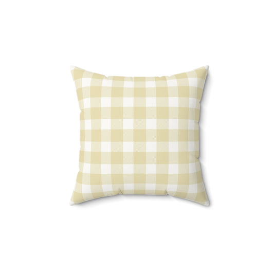 Butter Gingham Nursery Pillow