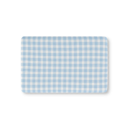 Baby Blue Gingham Crib Sheet