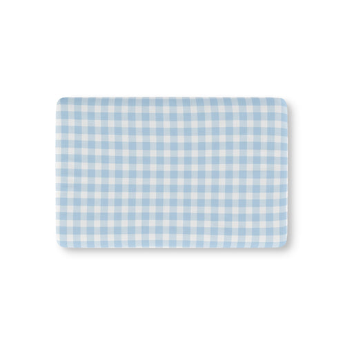 Baby Blue Gingham Crib Sheet