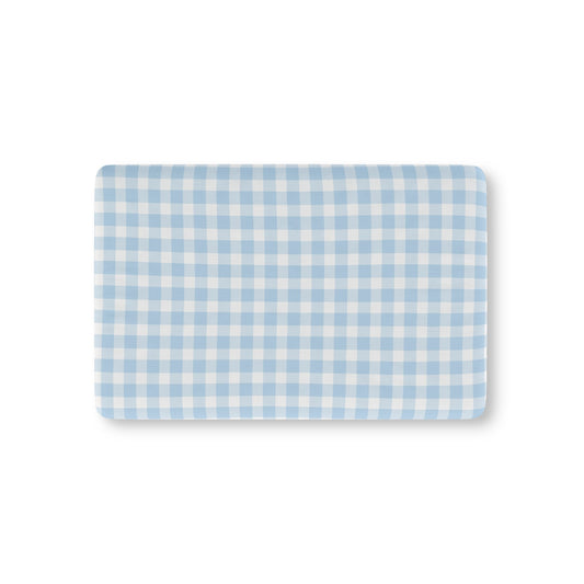 Baby Blue Gingham Crib Sheet