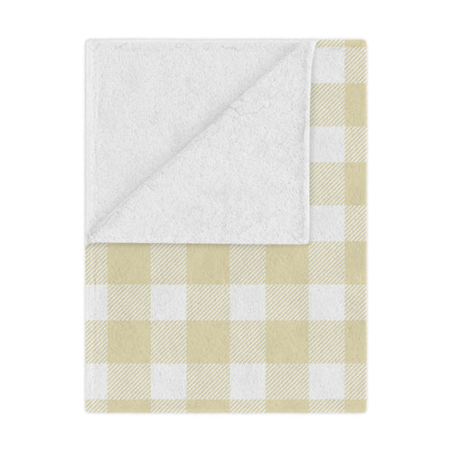 Butter Gingham Minky Baby Blanket