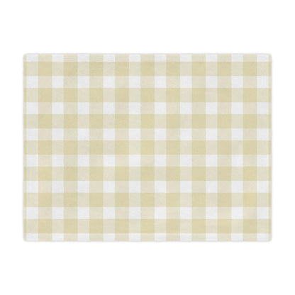 Butter Gingham Minky Baby Blanket