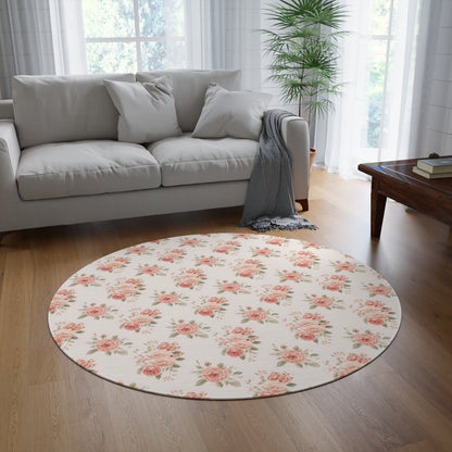 P51 - Round Rug - Vintage Pink Roses