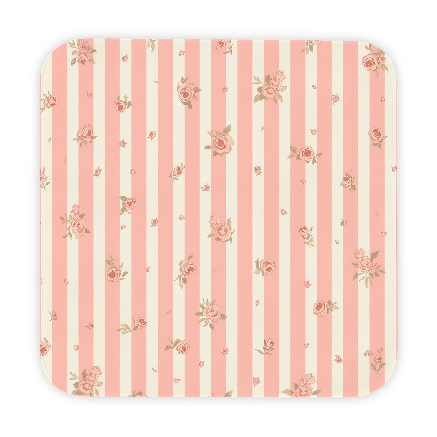 P52 - Hooded Baby Towel - Vintage Floral Stripes
