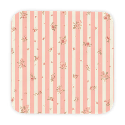 P52 - Hooded Baby Towel - Vintage Floral Stripes