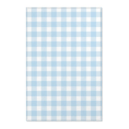 Baby Blue Gingham Nursery Area Rug