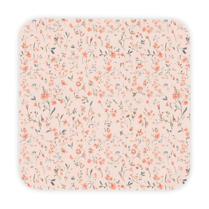 P53 - Hooded Baby Towel - Vintage Floral Pink/Green