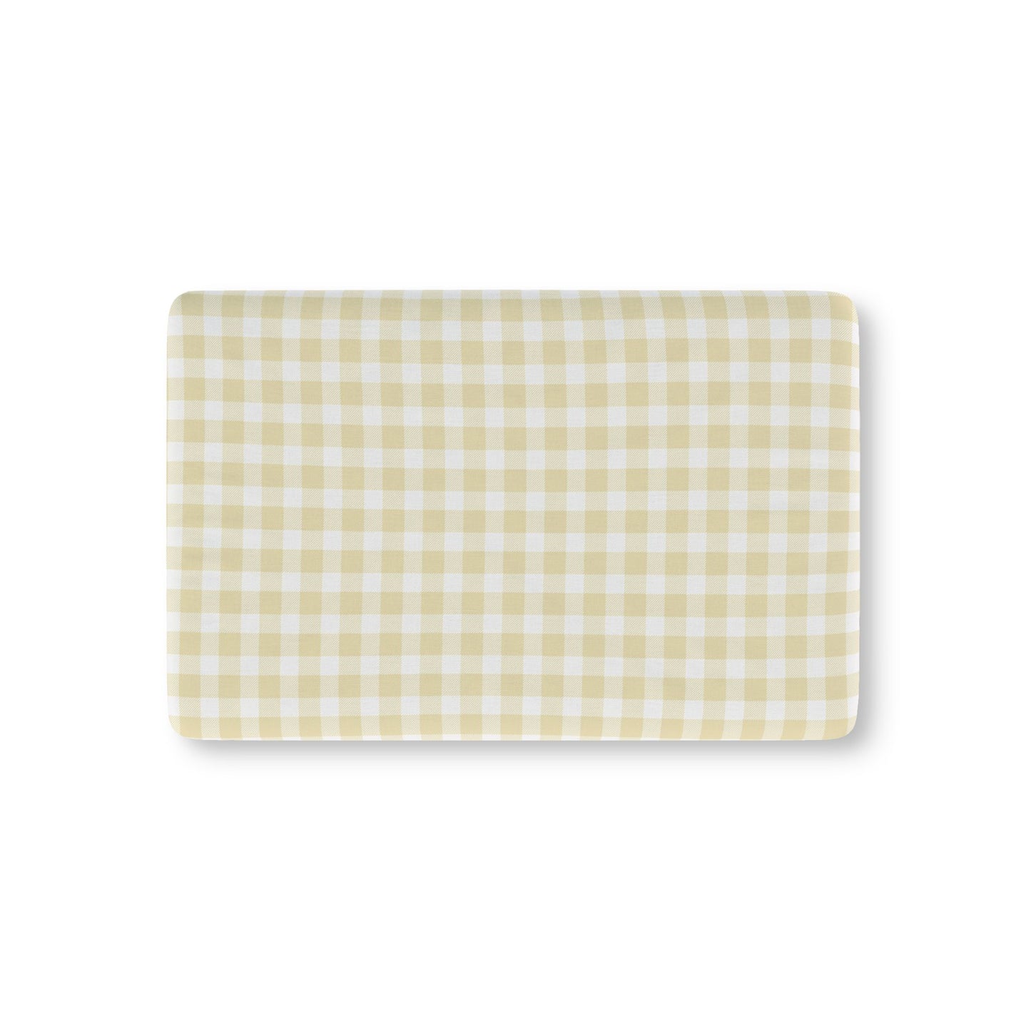 Butter Gingham Crib Sheet