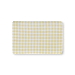 Butter Gingham Crib Sheet