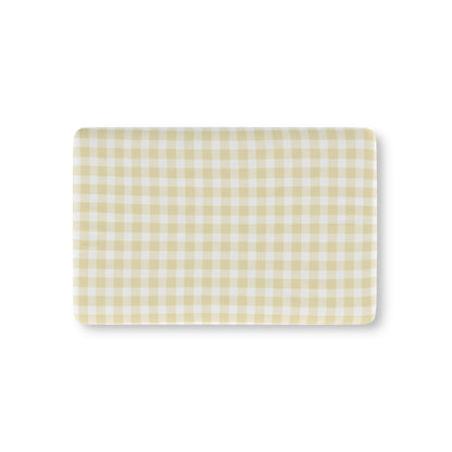 Butter Gingham Crib Sheet