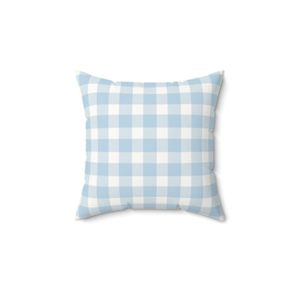 Baby Blue Gingham Nursery Pillow