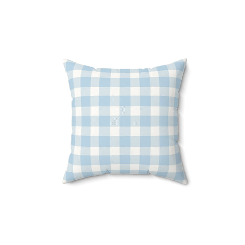 Baby Blue Gingham Nursery Pillow