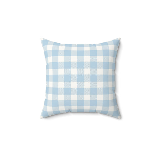 Baby Blue Gingham Nursery Pillow