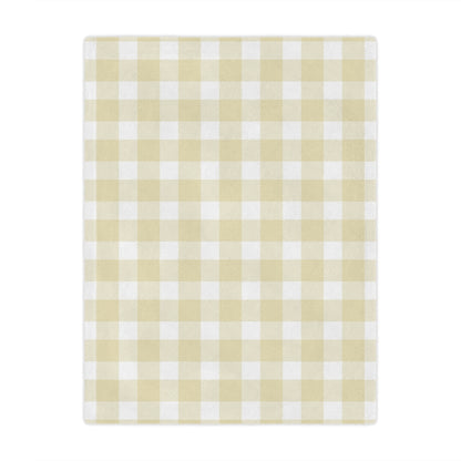 Butter Gingham Minky Baby Blanket